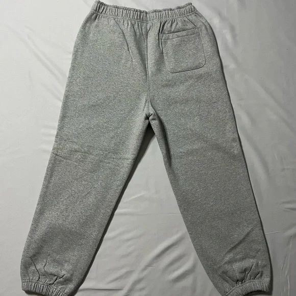 Grey Supreme Satin Applique Sweatpants